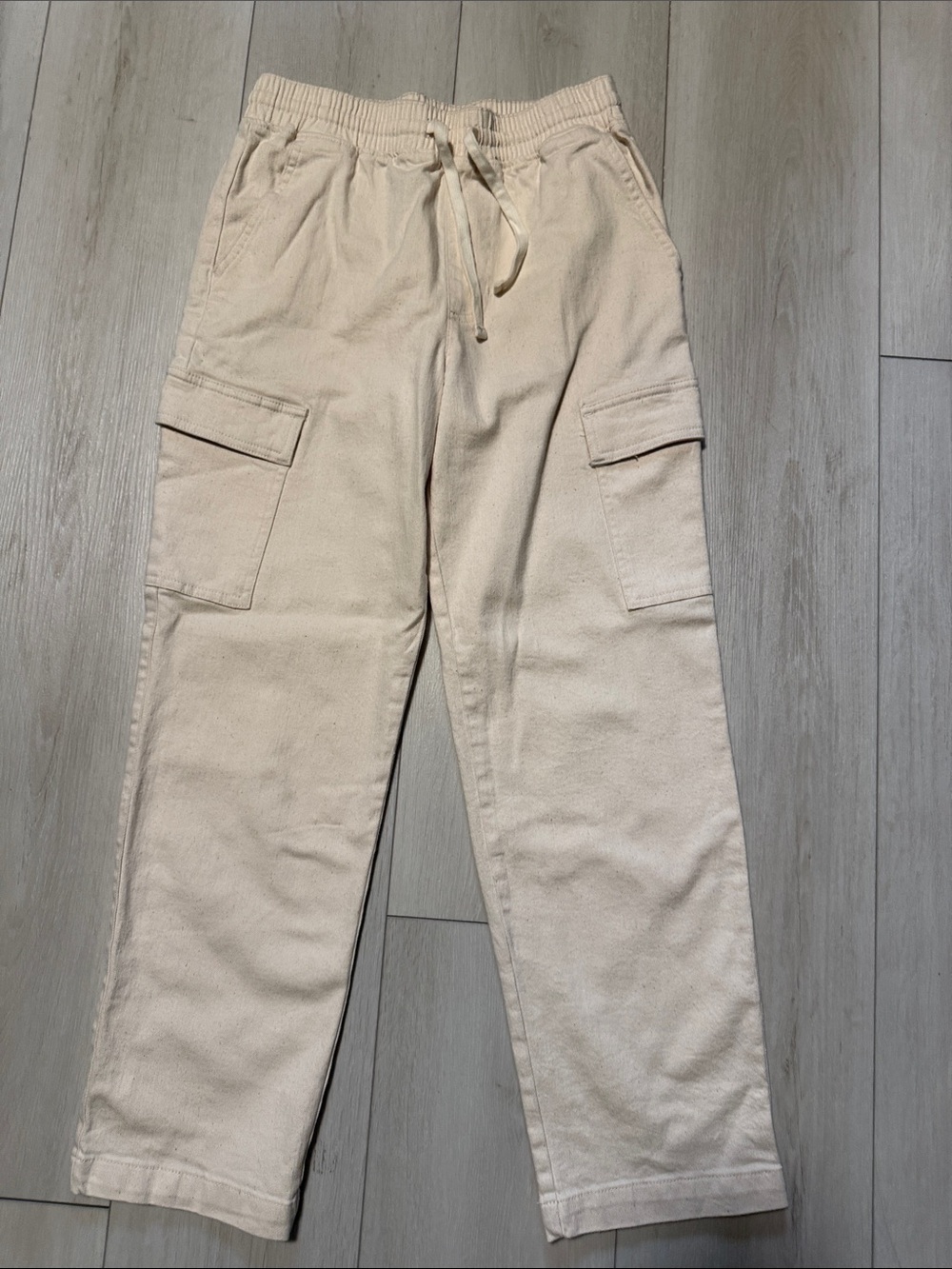 Boy’s Free Assembly Casual Cargo Jogger Pants in Beige size 10